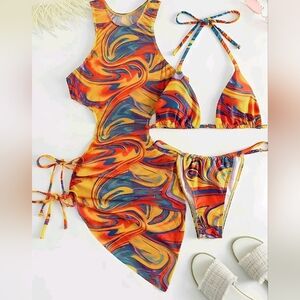 Womens swimsuit bikini with dress cover up